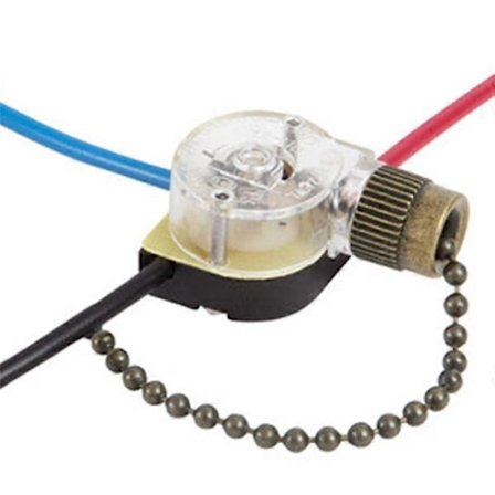 3-pakning takvifte lysbryter - 3-veis hastighetsviftebryter med trekkkjede for takvifte