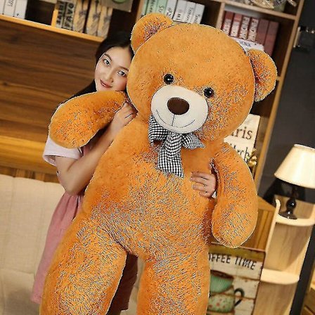 Kæmpe 105/125/145cm Blød Teddybjørn Plyslegetøj Brun Bjørn Super B