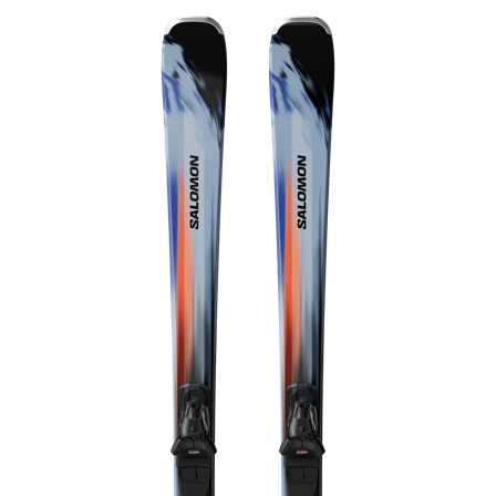 Salomon - Lot ski alpin E Stance 76 + M10 Gw L80 - Blissful Blue / Black - 138