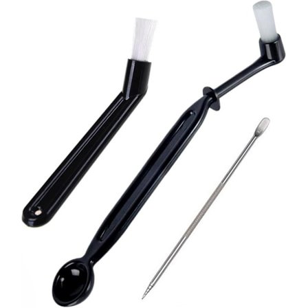 Kahvikoneen Harjakitti Lusikka Musta Pituus Nylon Kyynärpää Latte Art Kynä Barista Työkalu Monitoiminen Irrotettava Pää Cl