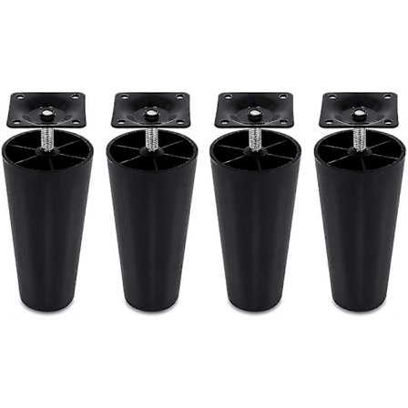 Sofaben, koniske plastben for sofa og stol M8 gjenger (metrisk 8mm)