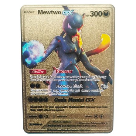 20 Stil Pokemon-kort Gull Metall Pokemon-kort Engelsk Hardt Jern Kort Mewtwo Pikachu Gx Charizard Vmax Pakke Spill Coll