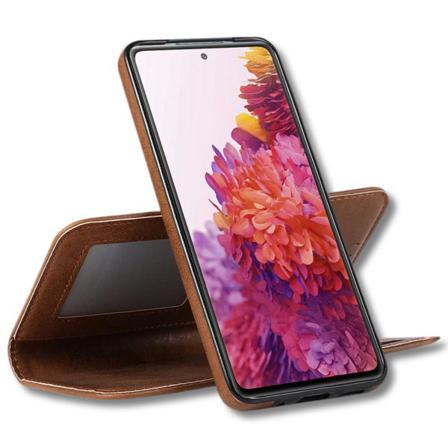 Läder Plånboksskal ‘iphone 14‘ Med Stark Magnet Avtagbar Brun