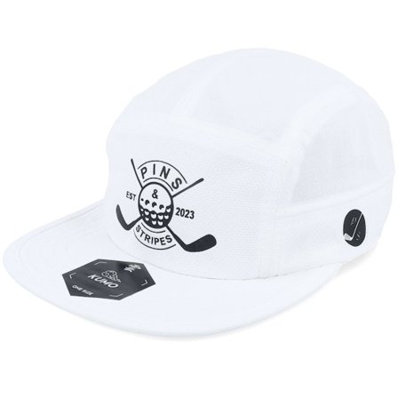 Pins & Stripes - Blanc 5panel Casquette - Pins & Stripes Logo White 5-panel @ Hatstore