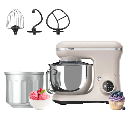 Princess Köksassistent 2in1 Med Glass Insats 5l Köksmaskiner Unisex Beige