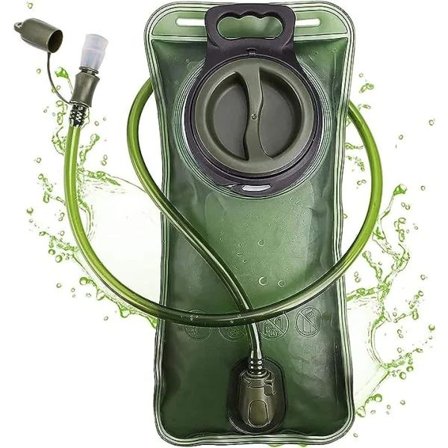 Væskebeholder 2 Liter Lækagesikker Vandbeholder, Militær Vandopbevaringsbeholder, BPA-fri Erstatning for Væskerygsæk