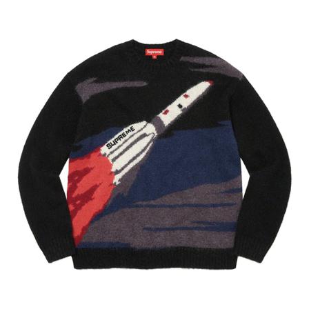 Supreme Round-neck Knitwear , Zwart , Heren , Maat: M Truien & Vesten
