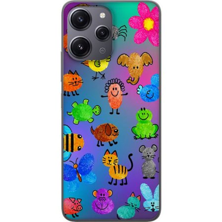 Yhteensopiva Puhelinkuori Xiaomi Redmi 12 Little Scribble Friends