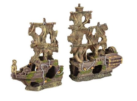 Akvariedekorasjon Skipsvrak - 45cm