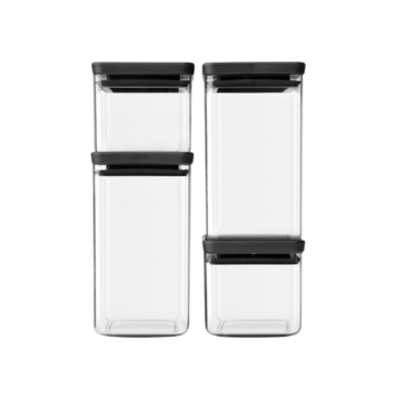 Förvaringsburk fyrkantig Brabantia Tasty+ set 4 delar