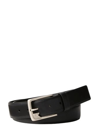 Calvin Klein Oval Buckle Shiny Strap 15Mm - Black - 75