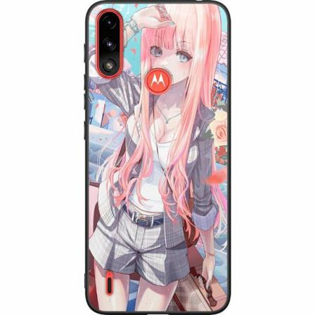 Motorola Moto E7i Power Svart Skal Anime Girl Cute