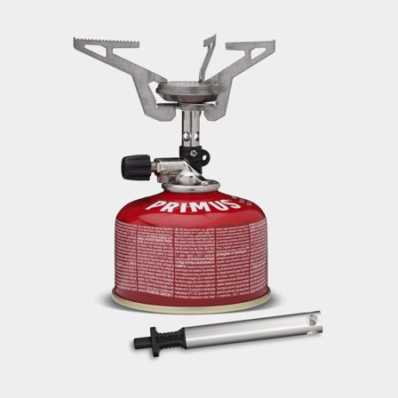 Cocina portátil de gas / cocina de tormenta Primus Express Stove, 2600 W, con encendido piezoeléctrico + bolsa de almacenamiento, + Power Gas (230 