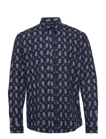Slhregnew-Linen Shirt Ls Classic W Patterned Selected Homme