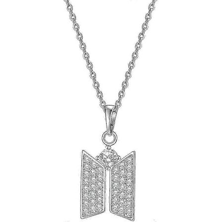 BTS Army Halsband Hänge - Kpop Bangtan Boys Cubic Zirconia Smyckesgåva för Kvinnor Flickor Fans Stil-01
