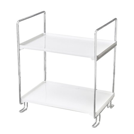 Työpöydän meikkiteline PP Taottu rauta Irrotettava Helppo pääsy Mausteteline Järjestäjä Keittiöön Kylpyhuoneeseen 2 kerrosta