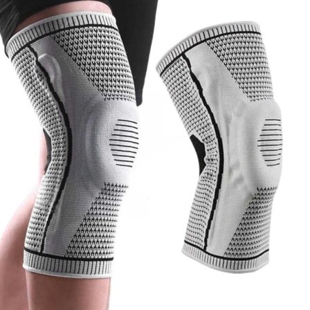 Vahvistettu silikoninen polvituki jousituskompressiolla Artos XL