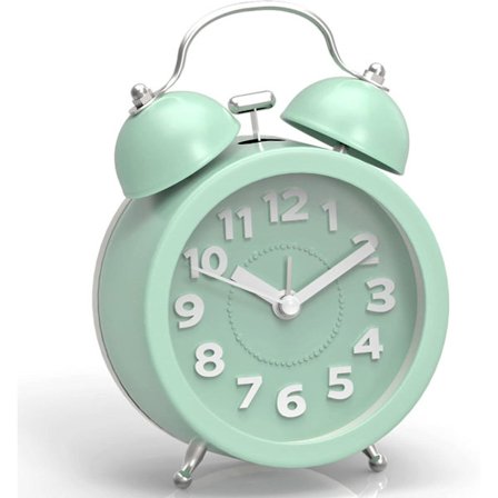 Kovalla äänellä herättävä herätyskello raskaille nukkujille, analoginen herätyskello, pieni herätyskello, retro-muotoilu