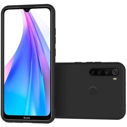 Skyddsskal - E.F.CONNECTION - Redmi Note 8T - Mjuk Silikon - Svart - Matt Finish