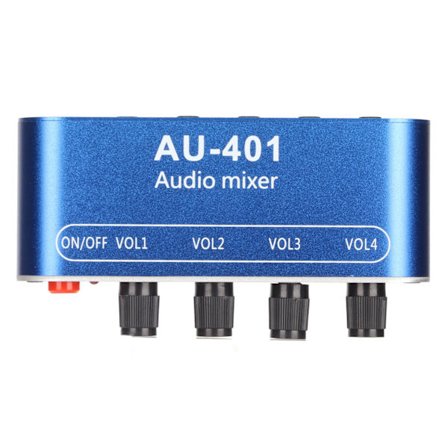 Mini Stereo Mixer 4 ind 1 ud Volumenkontrol 3,5 mm Audio Vælger Forstærker til PC Laptop Hovedtelefoner