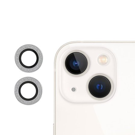 Glitter iPhone 13 Mini skal - Silver