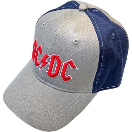 AC/DC Unisex Vuxen Tvåfärgad Logotyp Baseballkeps One Size Grå/Marin
