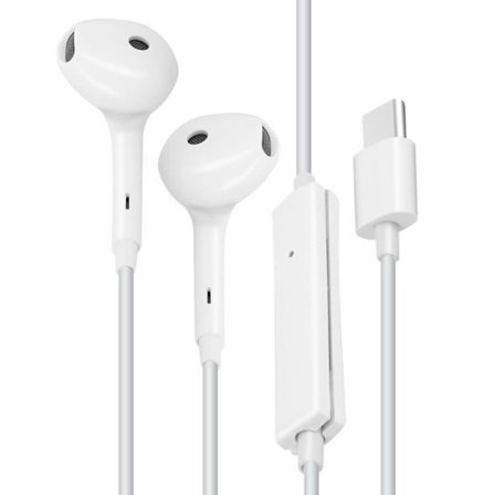 USB-C hörlurar - OPPO - Modell med mikrofon - Stereo ljud - In-ear - 1m