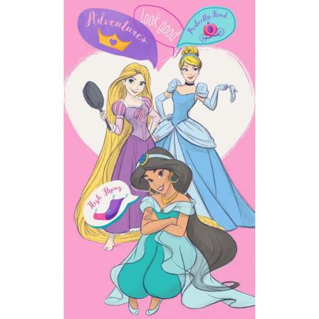 Disney Prinsessor - Handduk 30 X 50 Cm Multifärg