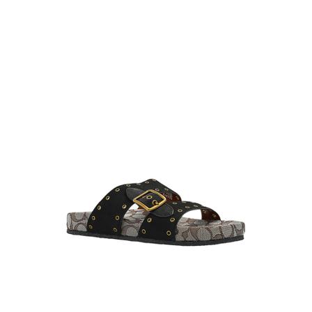Coach, Ally slides Zwart, Dames, Maat:35 1/2 EU,suede