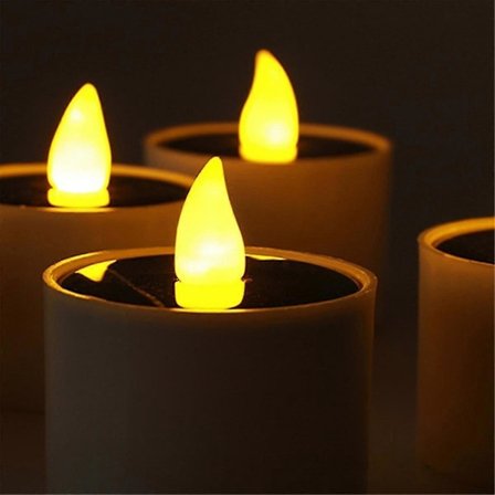 Aurinkoenergialla toimivat LED-kynttilät ulkokäyttöön, vedenpitävät liekittömät aurinkokennovalot ladattavat kynttilät häihin puutarhakoristeluun A