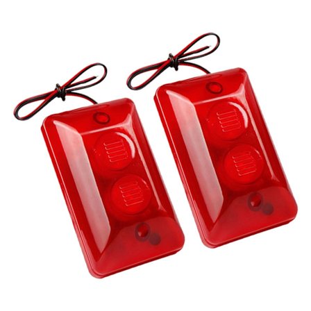 15W Högeffekts Säkerhetssiren 120dB Hörbart Larm Stroboskopljus Väggmonterad