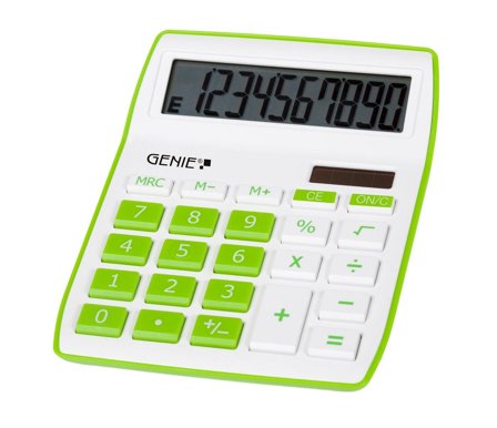 GENIE 840G 10 Digit Desktop Calculator Green - 12266