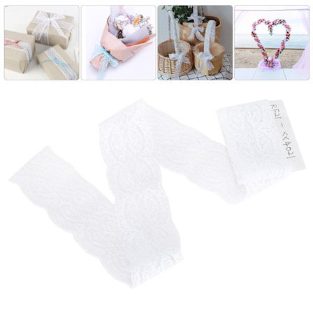 4 cm dekorativ spets vit nylon sicksack mönster trim band kläder tillbehör 10 meter