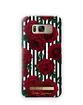 Female deksel, Hailee Galaxy S8 Striped Roses, iDeal of Sweden