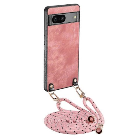 Vintage Lær PC Bakdeksel Telefonveske med Crossbody-stropp