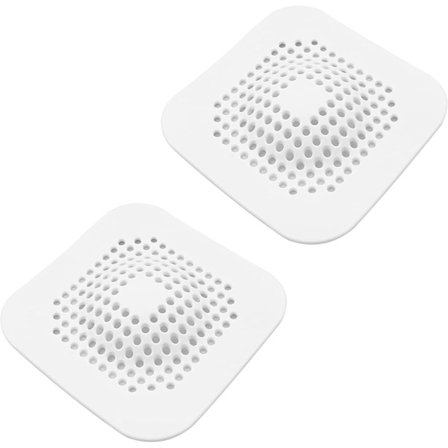 2 st badkar hårfångare silikon diskbänk filter dusch hårfångare filter, kök diskbänk filter med sugkopp, för kök diskbänk, badrum (vit)