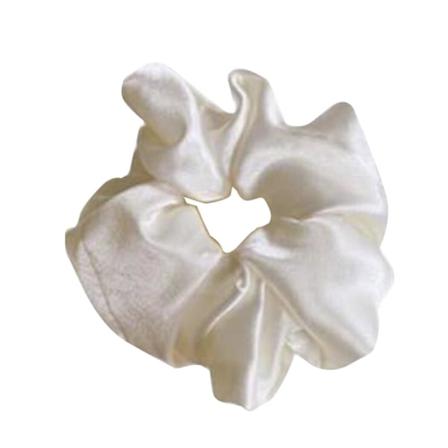 Tykktarm Hårring Hårtilbehør Fargerike hårtau Scrunchies Elastiske hårbånd for kvinner White