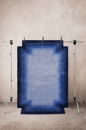 Jotex - Viskoseteppe 160x230 Cm Ull/Viskose Blå ANTONIA - Kjøp Viskosetepper hos Jotex