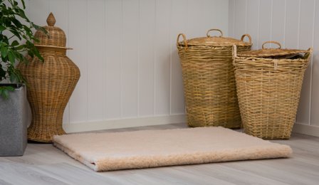 Fiberpels Vetbed Hundeteppe - Beige