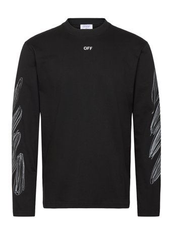 Off-White Scribble Diags Skate L/S Tee - Black - XL