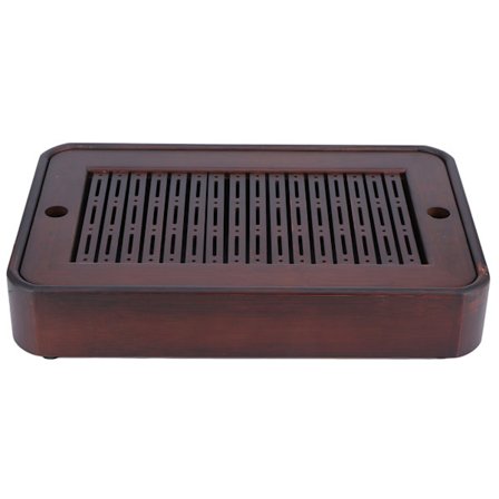 Bambus tebrett rektangulær serveringsbrett dreneringsbrett plate hjem hotell tilbehør