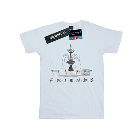 Friends Boys Fountain Sketch T-Shirt 9-11 år Vit