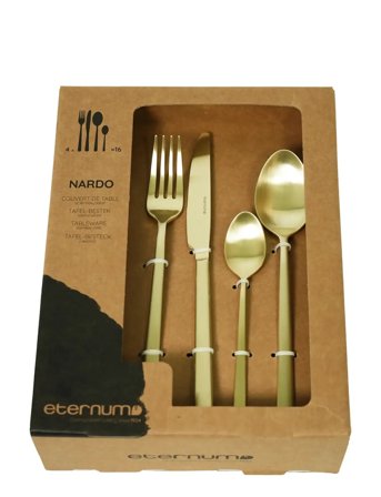 Eternum Eternum Nardo Cutlery Set - 16 Parts - Gold - ONE SIZE