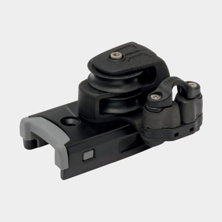 Seldén System 42 - End Control, Double Plain Bearing Sheaves, 4:1 Purchase, Cam Cleat for Starboard Control, Becket for control line (444-112-03)