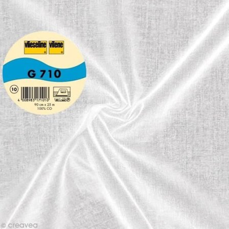 Vlieseline G710 - Vlieseline - Vävt bomull - Bredd 90 cm - Vit - Per meter