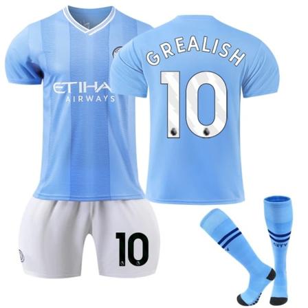 23-24 Manchester City Home Kids Football Kit 10 Grealish 28