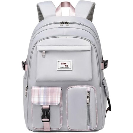 Skolevesker for jenter – Ryggsekk med stor kapasitet og flere rom, Vanntett skolesekk for videregående skole