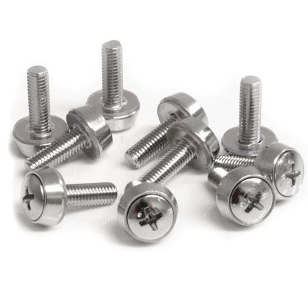 StarTech M5 x 12mm - Screws - 100 Pack - M5 Mounting Screws for Server Rack & Cabinet (CABSCREWSM5) - skruesett