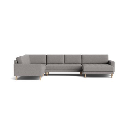 Mondo U-sofa, vendbar - Loop Grå - 377x262x83 - Sofa, u-sofa