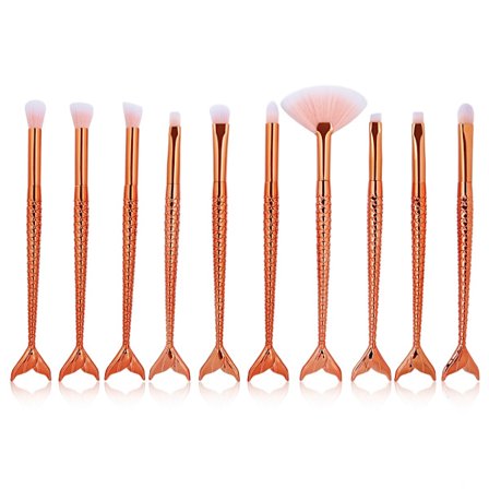 10 st Fiber Kosmetisk Makeup Borste Ögonskugga Borstar Set Kit Makeup Verktyg 4#